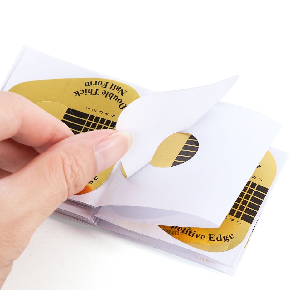 Bộ 100 Miếng Dán Nối Dài Móng Tay Chống Nước Tiện Dụng