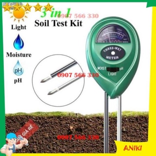 Máy đo PH đất - Dụng cụ đo PH của đất 3 trong 1 (PH, Độ ẩm, Ánh sáng) QE102