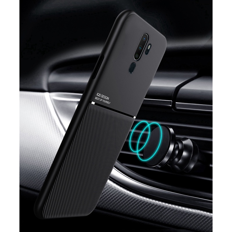 Ốp điện thoại da cứng nhám có nam châm kim loại dành cho OPPO F11 Pro A9 A5 2020 A11 A11X A9 A9X