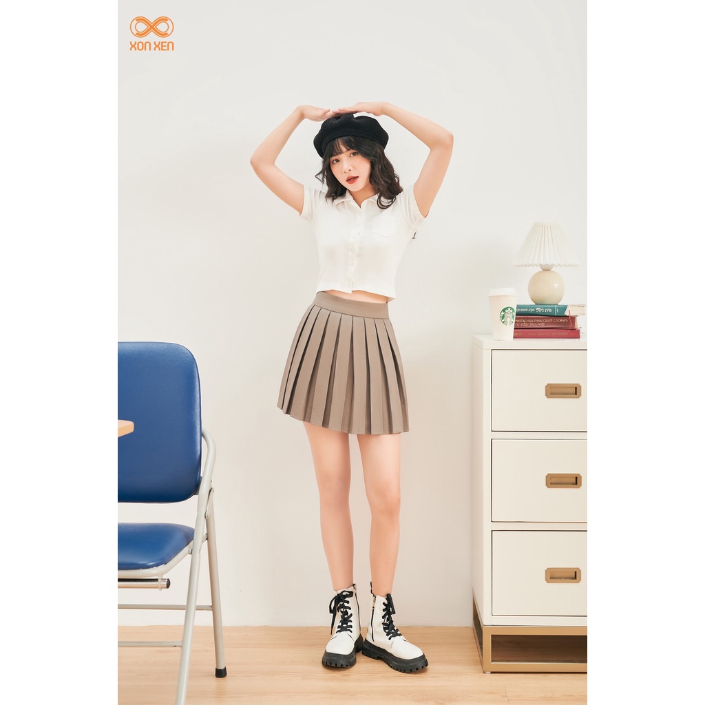 Áo polo croptop Áo croptop trơn màu chất thun ôm co giãn dễ chịu XONXEN SHOP freesize mã 1141