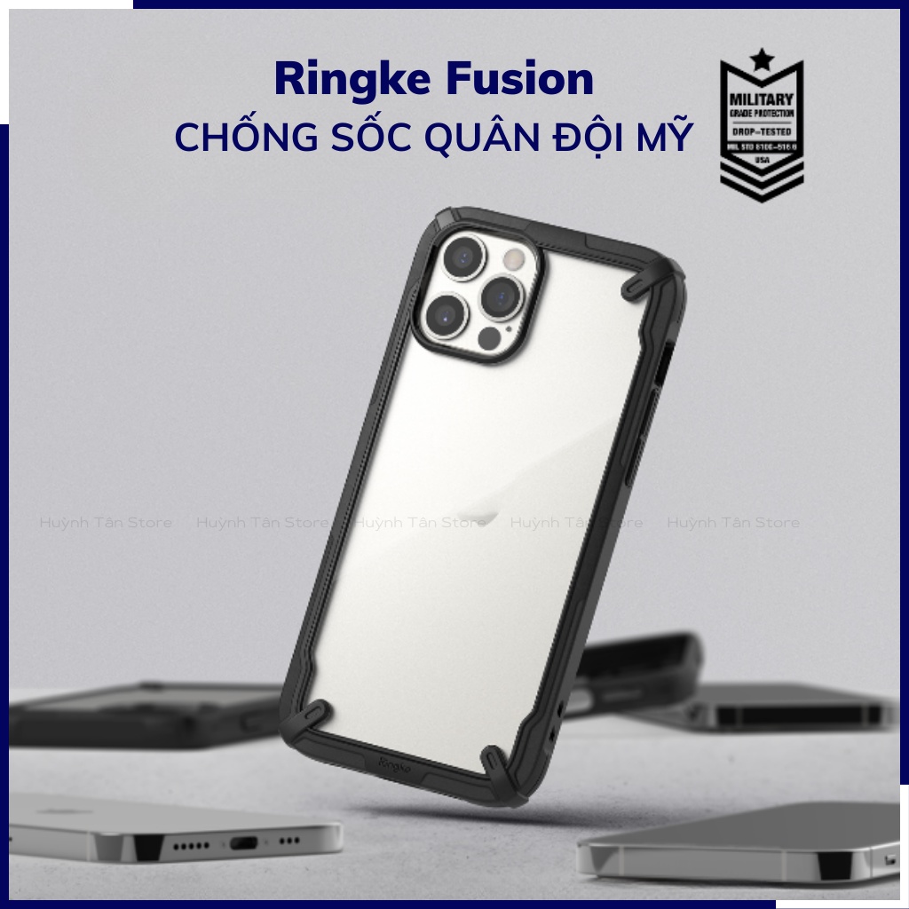 Ốp lưng iphone 12 pro max ip 11 RINGKE chính hãng trong suốt chống sốc FUSION X chống ố vàng phụ kiện huỳnh tân store