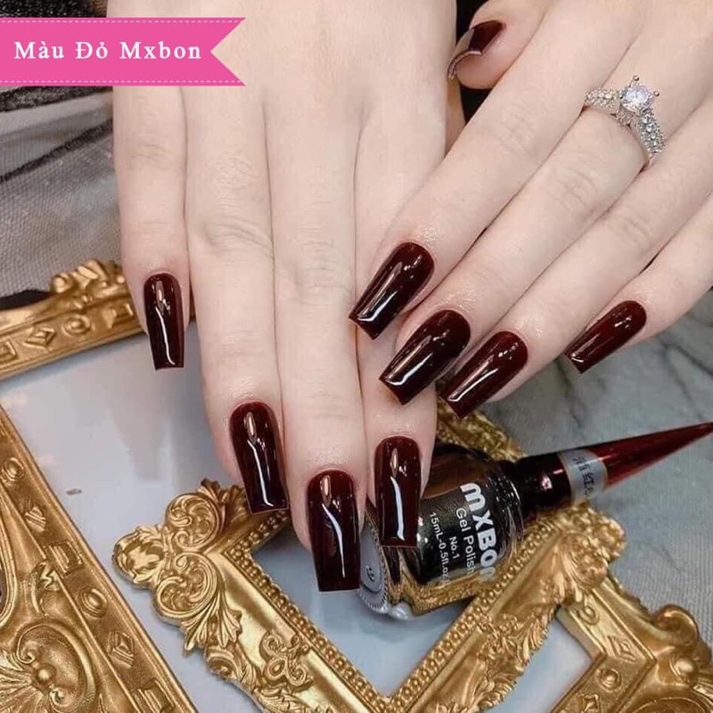 Sơn gel màu đỏ Mxbon cao cấp 06