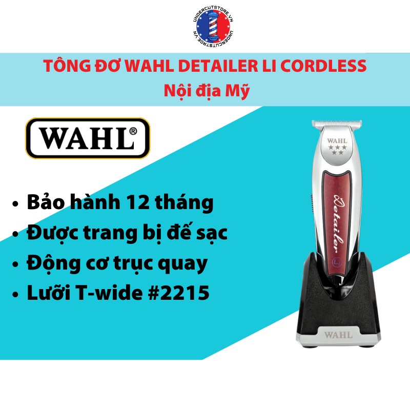 Tông Đơ Chấn Viền Wahl Detailer Li Cordless - Nội địa Mỹ - BH 12 Tháng
