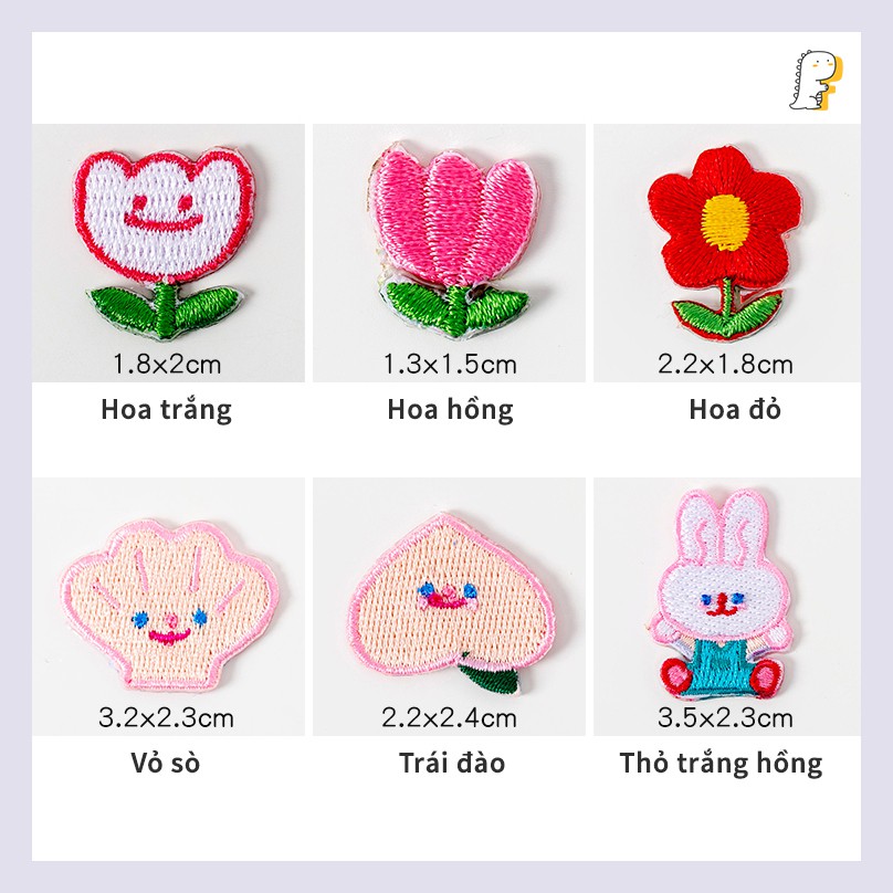 Sticker vải ủi áo che vết rách dễ thương