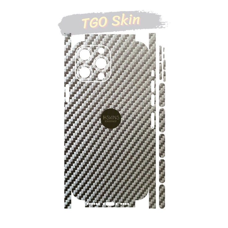 Miếng dán Skin Carbon Fiber iPhone 14 Pro Max / 13 Pro Max / 12 Pro Max / 11 Pro Max / Xs Max  cao cấp
