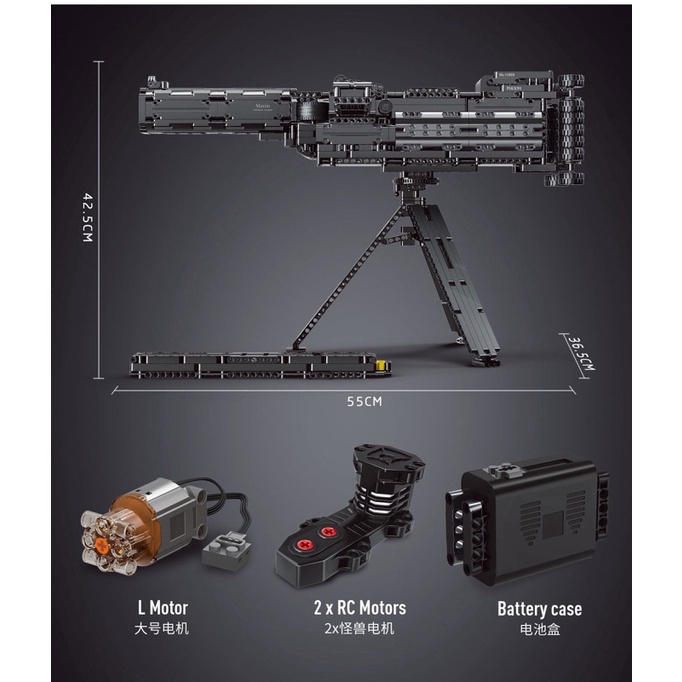 Lắp ráp mô hình 6 nòng mould king 14001 xếp hình sung an toàn cho bé