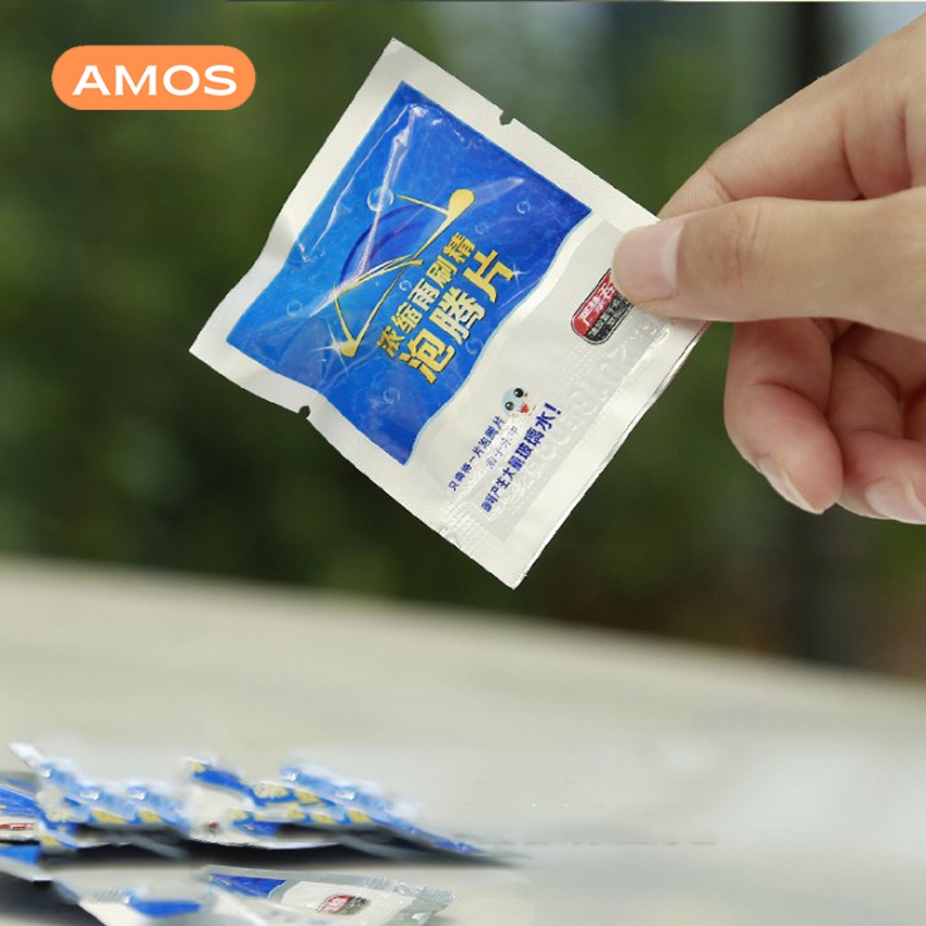 Viên sủi rửa kính AMOS tẩy sạch kính siêu sạch sáng bóng như sương ban mai