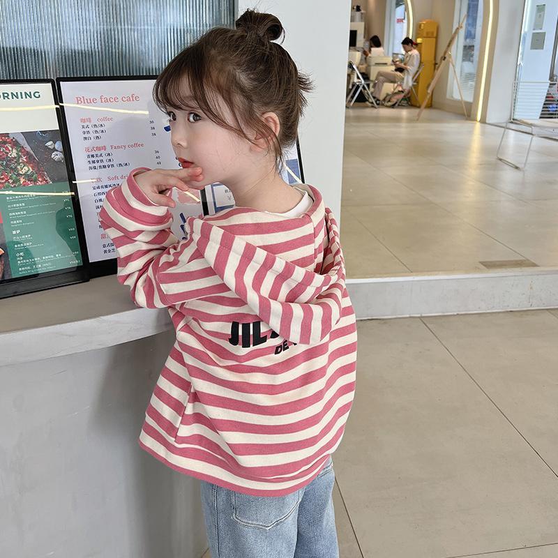 Áo Hoodie Cô Gái Sọc Hàn Quốc Mới