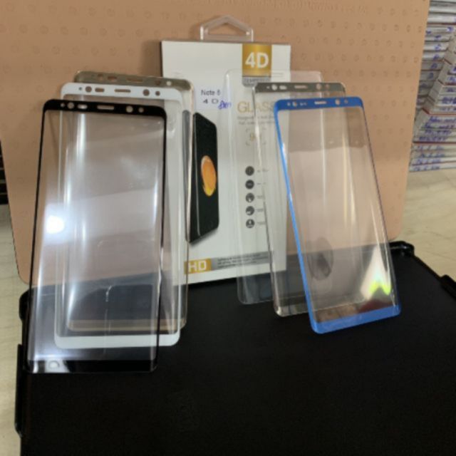 Kính cường lực 4D Galaxy Note 8 full màn siêu cứng - Nhiều màu