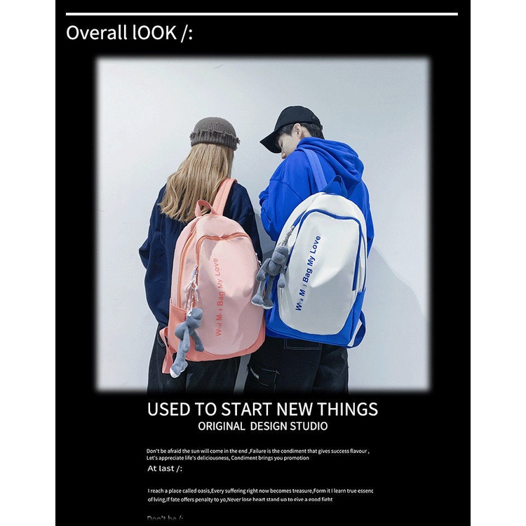 Ba Lô Đi Học Sức Chứa Lớn Phong Cách Hàn Quốc Độc Đáo Dễ Phối Đồ Cho Học Sinh