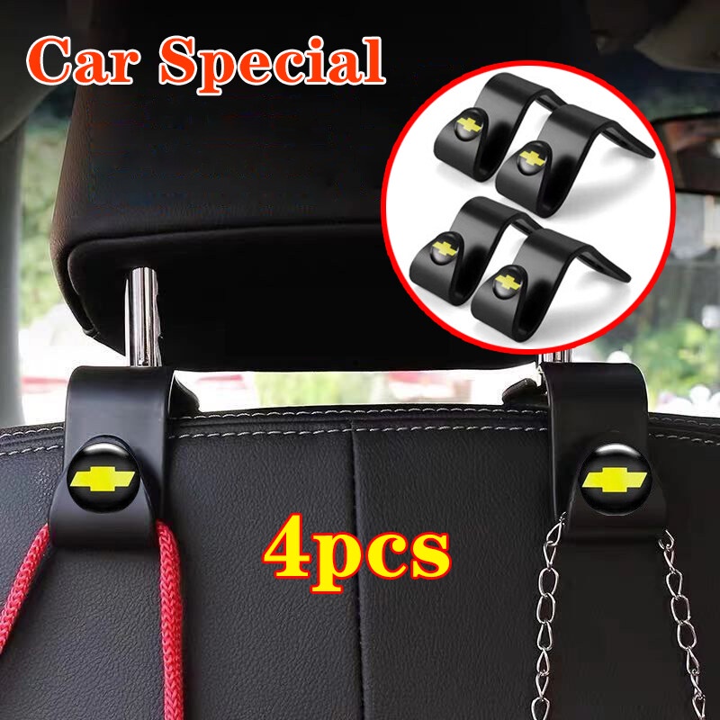 Set 4 móc treo đồ gắn lưng ghế xe hơi Chevrolet Aveo Cruze Malibu Captiva Optra Trax Camaro