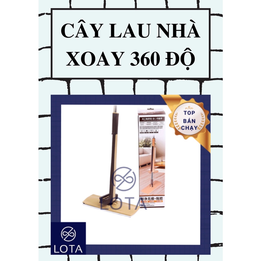 Cây lau nhà phẳng thông minh tự vắt nghiêng 180 độ xoay 360 độ đa năng có thể dùng làm chổi, dụng cụ dọn dẹp nhà cửa siê