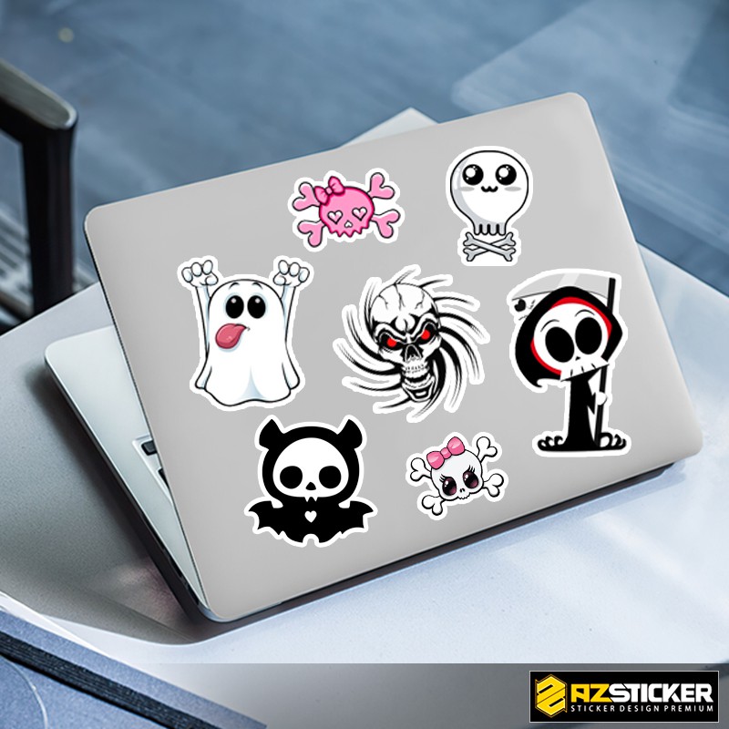 Set Miếng Dán Sticker Đầu Lâu Siêu Ngầu Dán Xe Máy , Dán Vali , Dán Laptop , Điện Thoại Không Thấm Nước