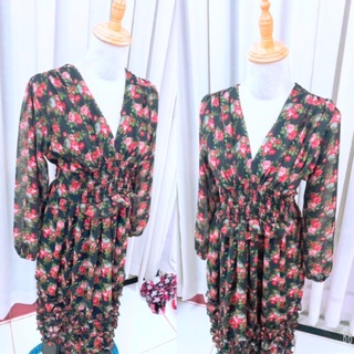 Đầm maxi hoa 3D nhí siêu đẹp