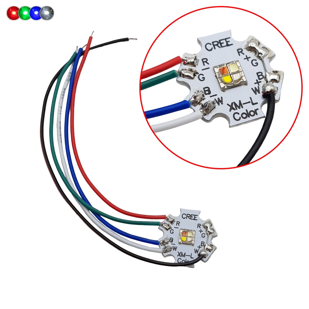 Led RGBW siêu sáng 10W Kerui CREE đã ra chân