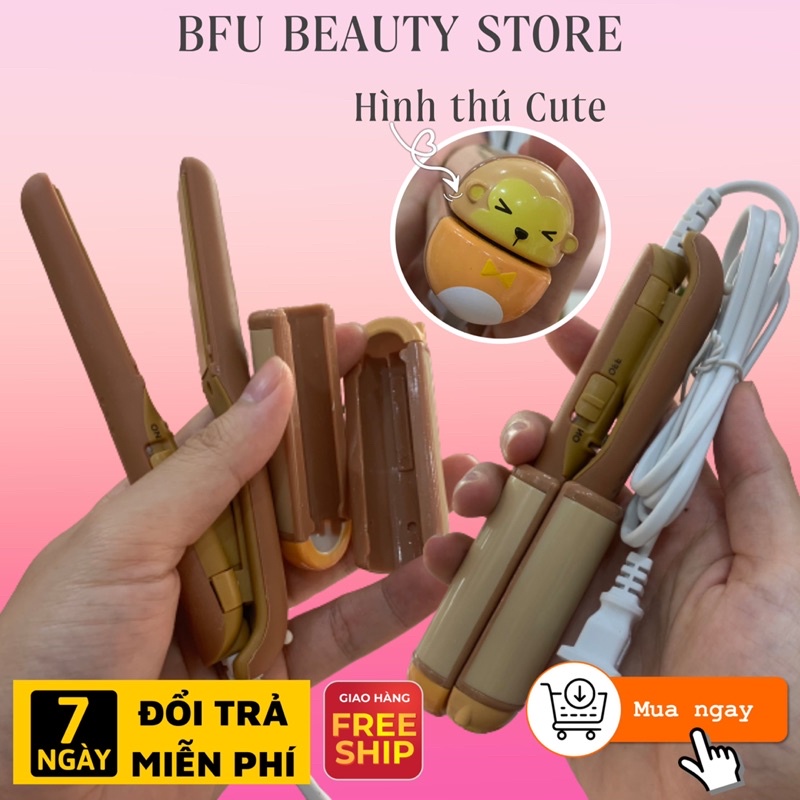 MÁY KẸP DUỖI TÓC MINI DÙNG ĐƯỢC CHO TÓC GIẢ - Nhỏ gọn chuyên dụng BFU STORE