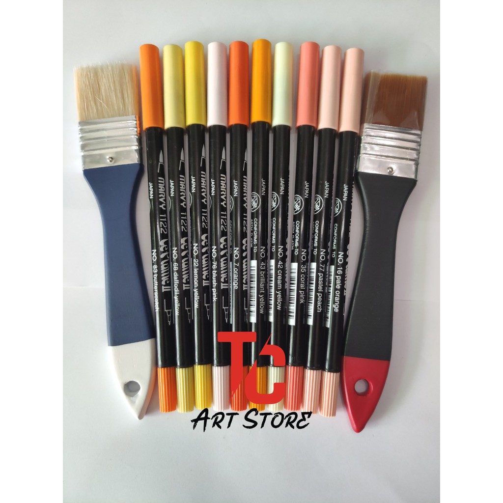 [TC Art Store] (BẢNG 4) Bút Brush Marker Marvy Uchida Le Plume II MÀU SỐ 60-79