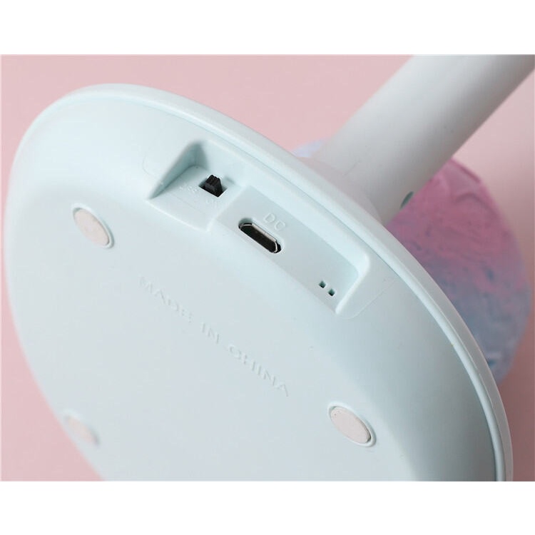 Quạt mini cầm tay, quạt mini điều hòa để bàn, 3 chết độ gió tích điện có đèn ngủ cho bé