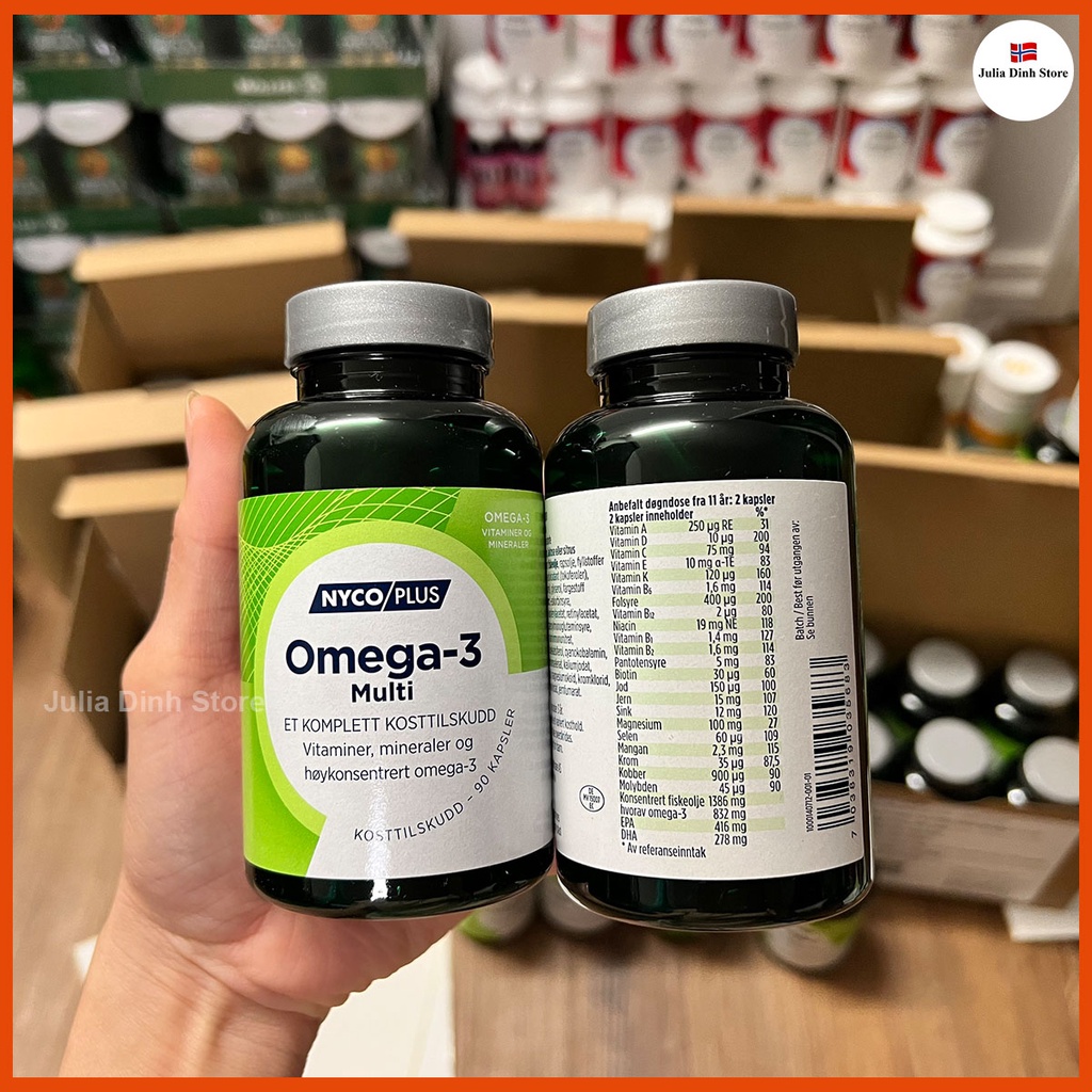 Dầu cá Omega 3 Multi NYCOPLUS hộp 90 viên - nội địa Na Uy
