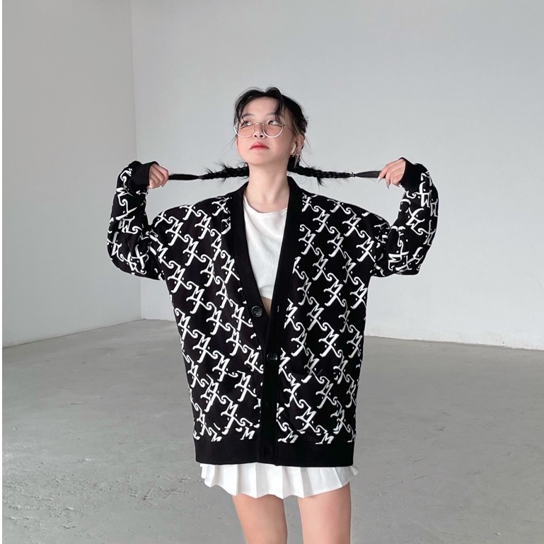 Áo Cardigan Họa Tiết Monogram Cao Cấp MENTAL® Monogram Cardigan