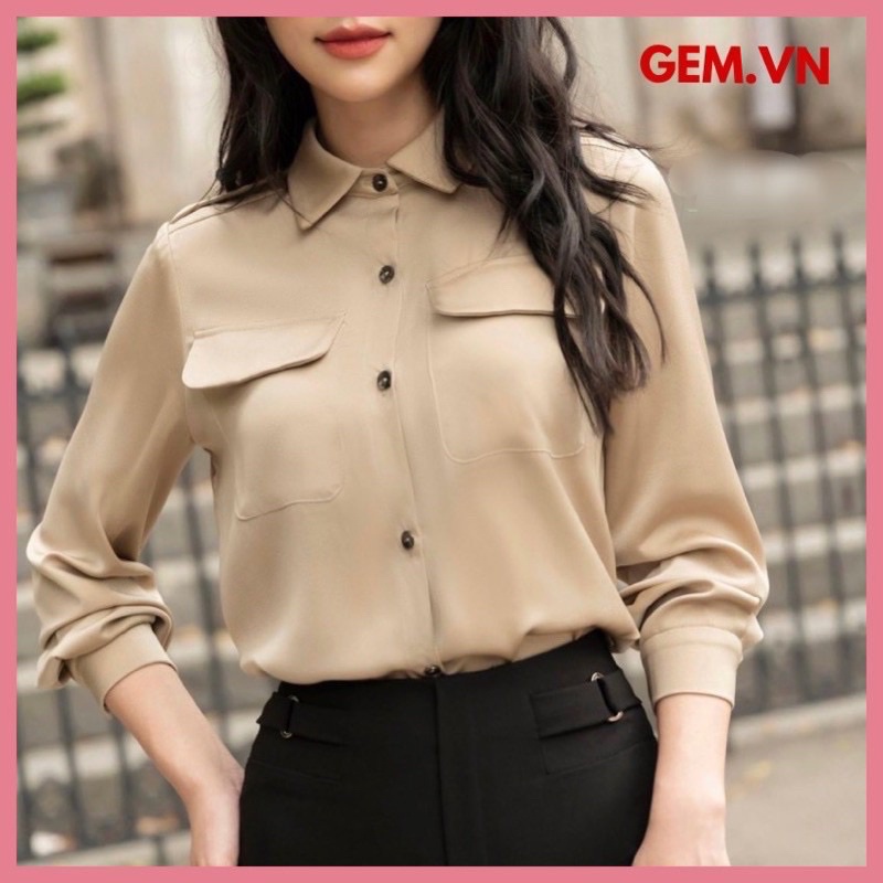 Áo sơ mi cách điệu G160 CÓ BIGSIZE thời trang công sở hay đi chơi đều hợp, dễ phối với các phụ kiện làm đẹp khác