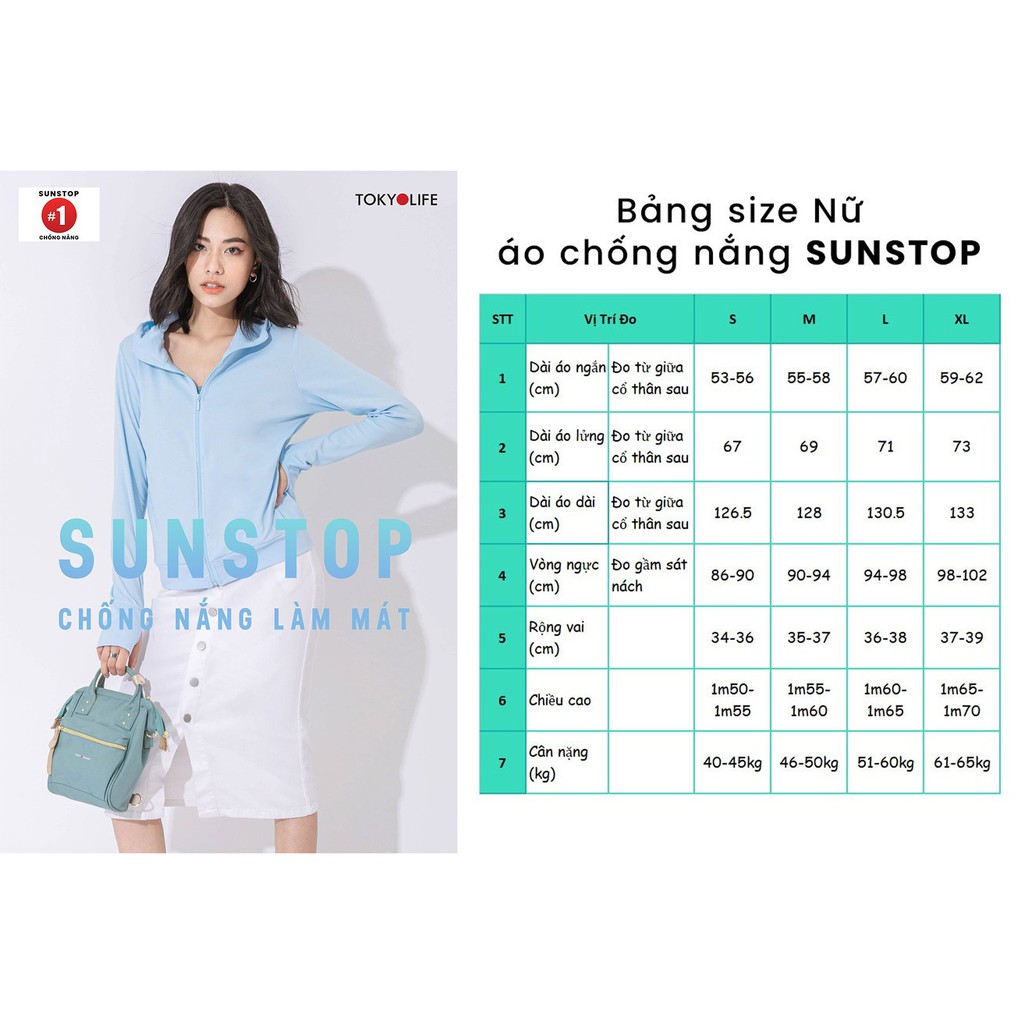 Áo khoác chống nắng Nữ TOKYOLIFE dòng UV Cut sợi cotton chống tia UV F9UVJ062I