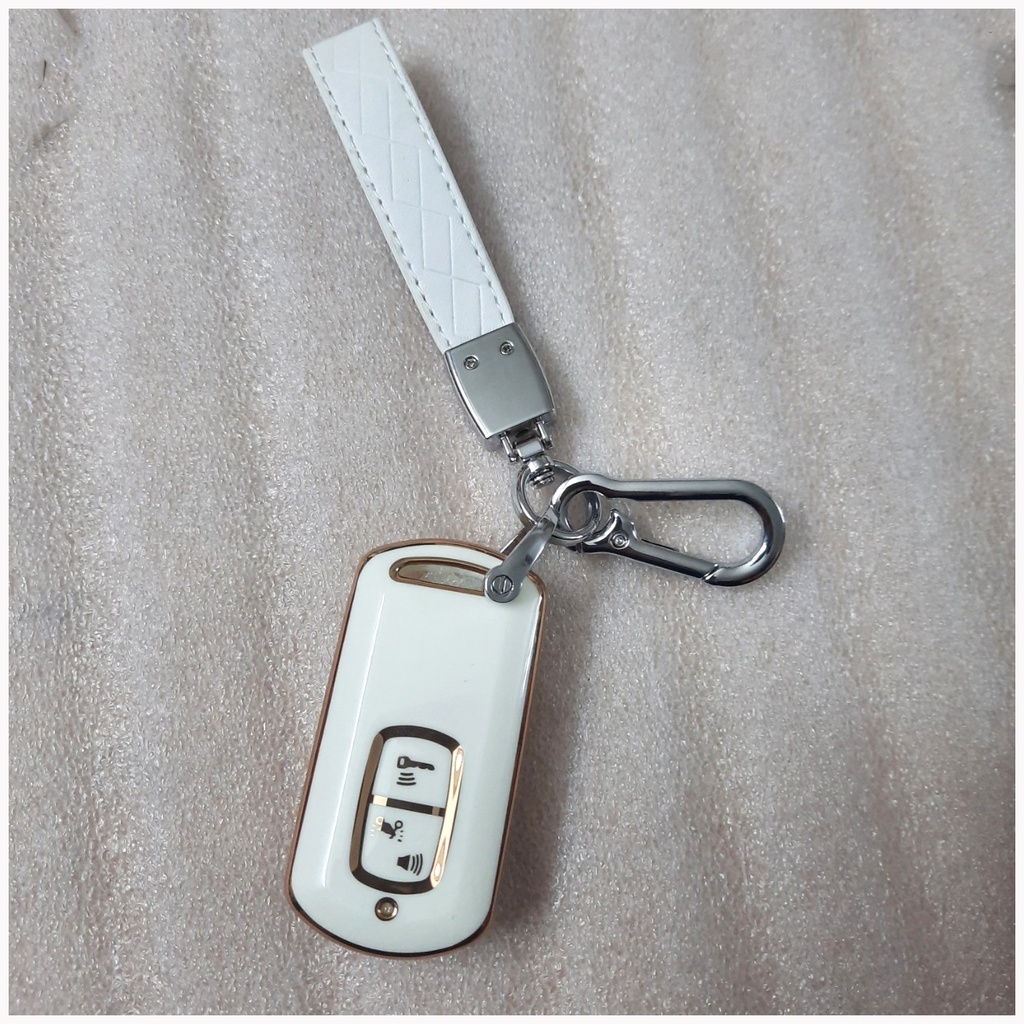 Bọc chìa khóa Smartkey AB Airblade, Vision, Lead, Vario cũ 2 nút bấm to nhựa TPU kèm móc khóa