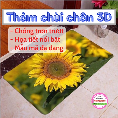 [SALE] Thảm chùi chân  Thảm lau chân 3D mềm mại thấm hút tốt chống trơn trượt cao cấp nhiều mẫu (giao ngẫu nhiên)