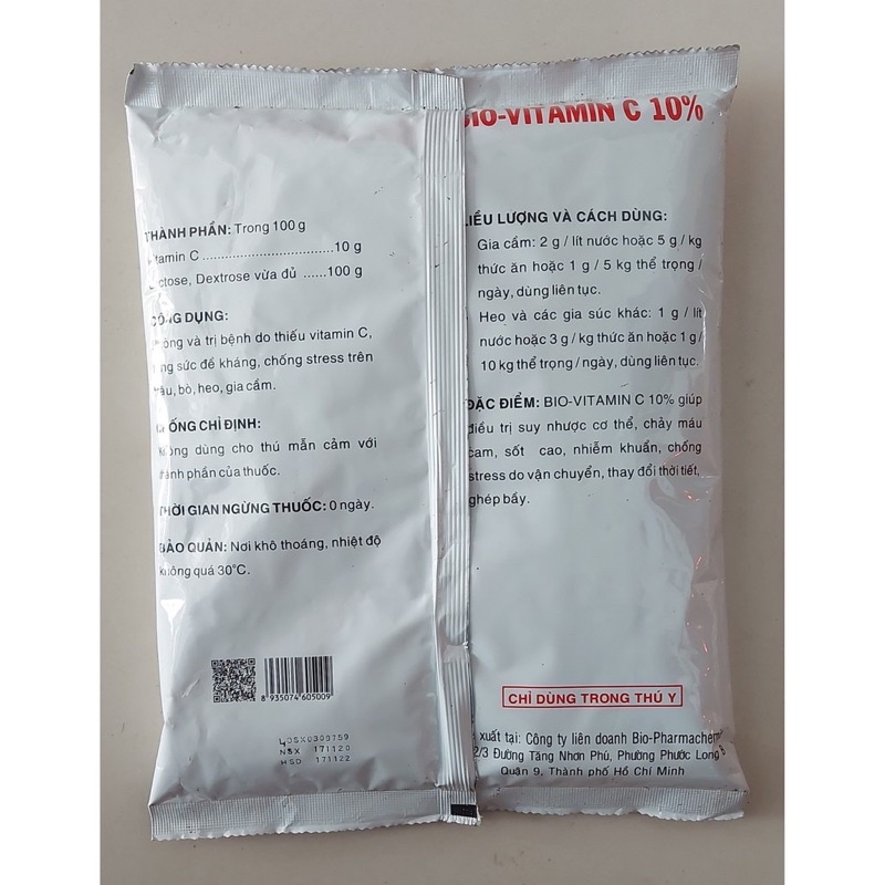 Vitamin C 10%  Nâng cao sức đề kháng, giảm stress, chống suy nhược cơ thể