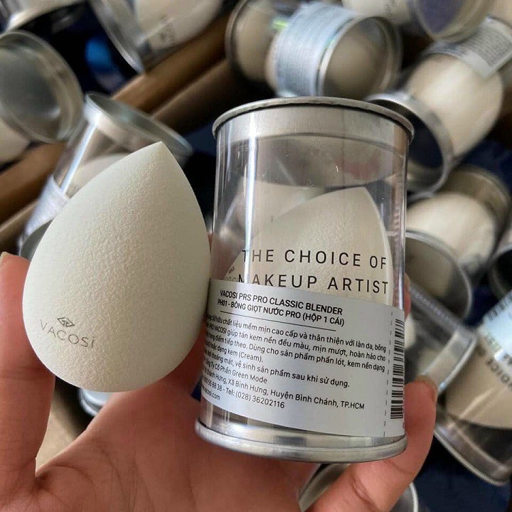 Bông phấn ướt Vacosi ĐEN TRẮNG |Mút blender tán kem nền hình giọt nước,hồ lô, nón lá PRO PH01, PH02, BP31, BP06