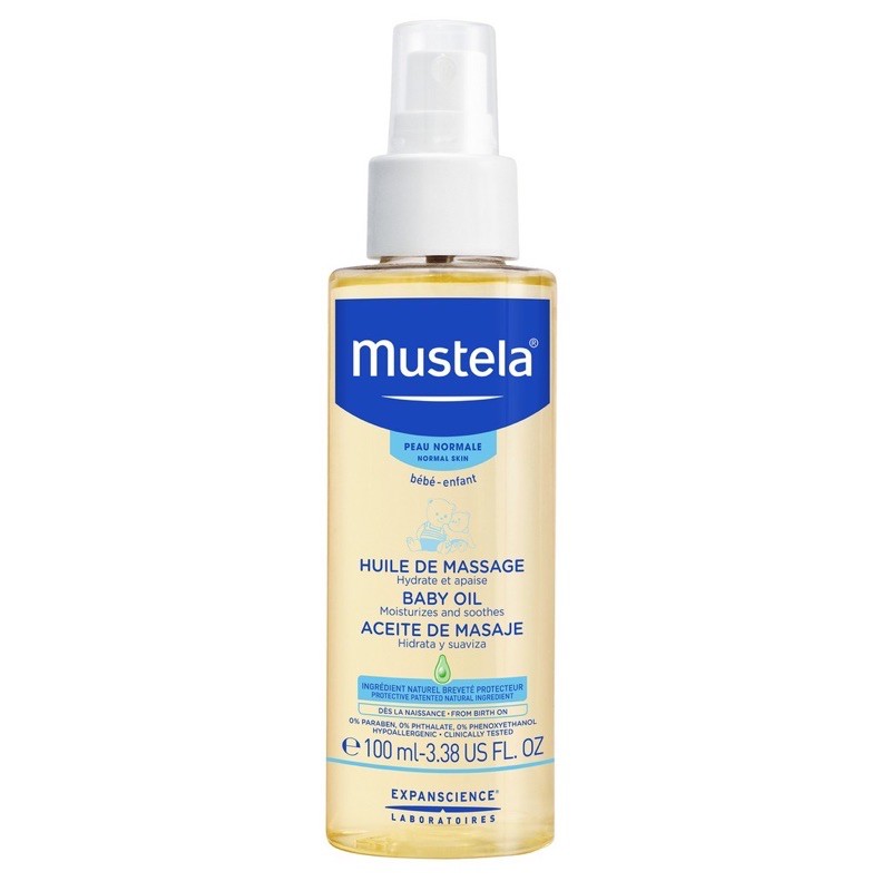 Dầu Massage Cho Trẻ Sơ Sinh Và Em Bé Mustela Baby Oil 100ml