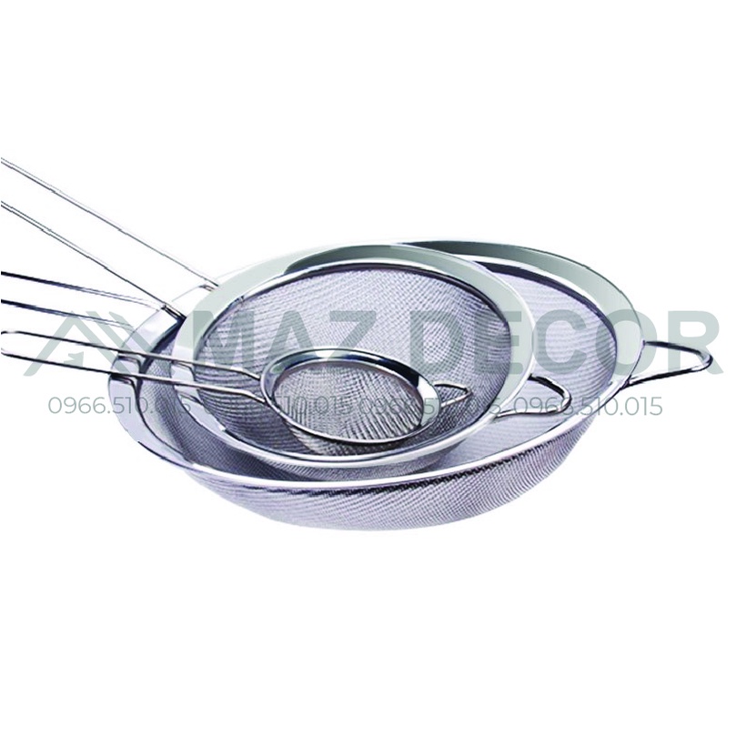 SALE GIÁ SỈ Vợt Rây bột inox lọc trà cafe có tay cầm làm bánh vắt chanh inox - Dụng Cụ Lọc Bột Rây Lọc Sifter Lưới Lọc