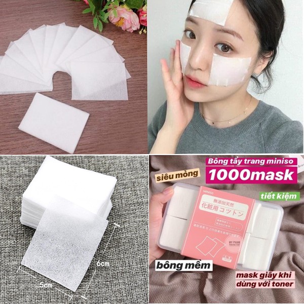 Hộp Bông Tẩy Trang miniso nhật 1000 miếng | BigBuy360 - bigbuy360.vn