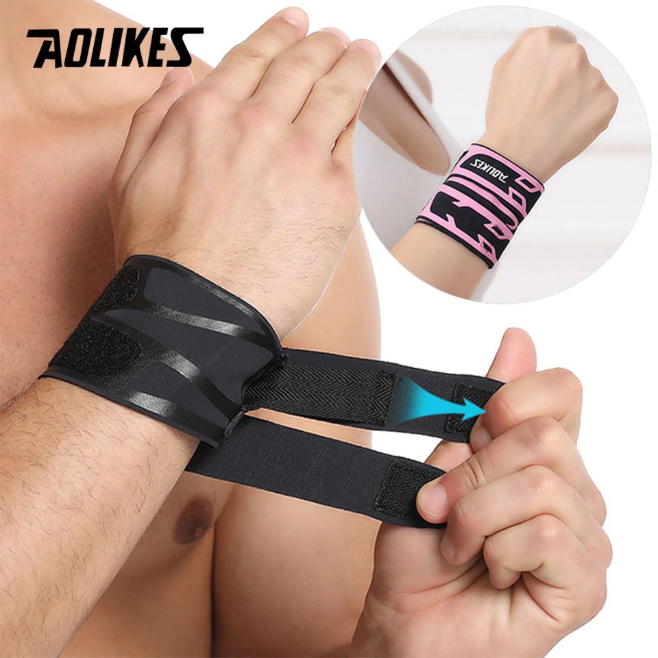 Băng quấn bảo vệ cổ tay AOLIKES 7930  bán sỉ, đai cuốn bảo vệ cổ tay đàn hồi thoáng khí cao cấp, chính hãng