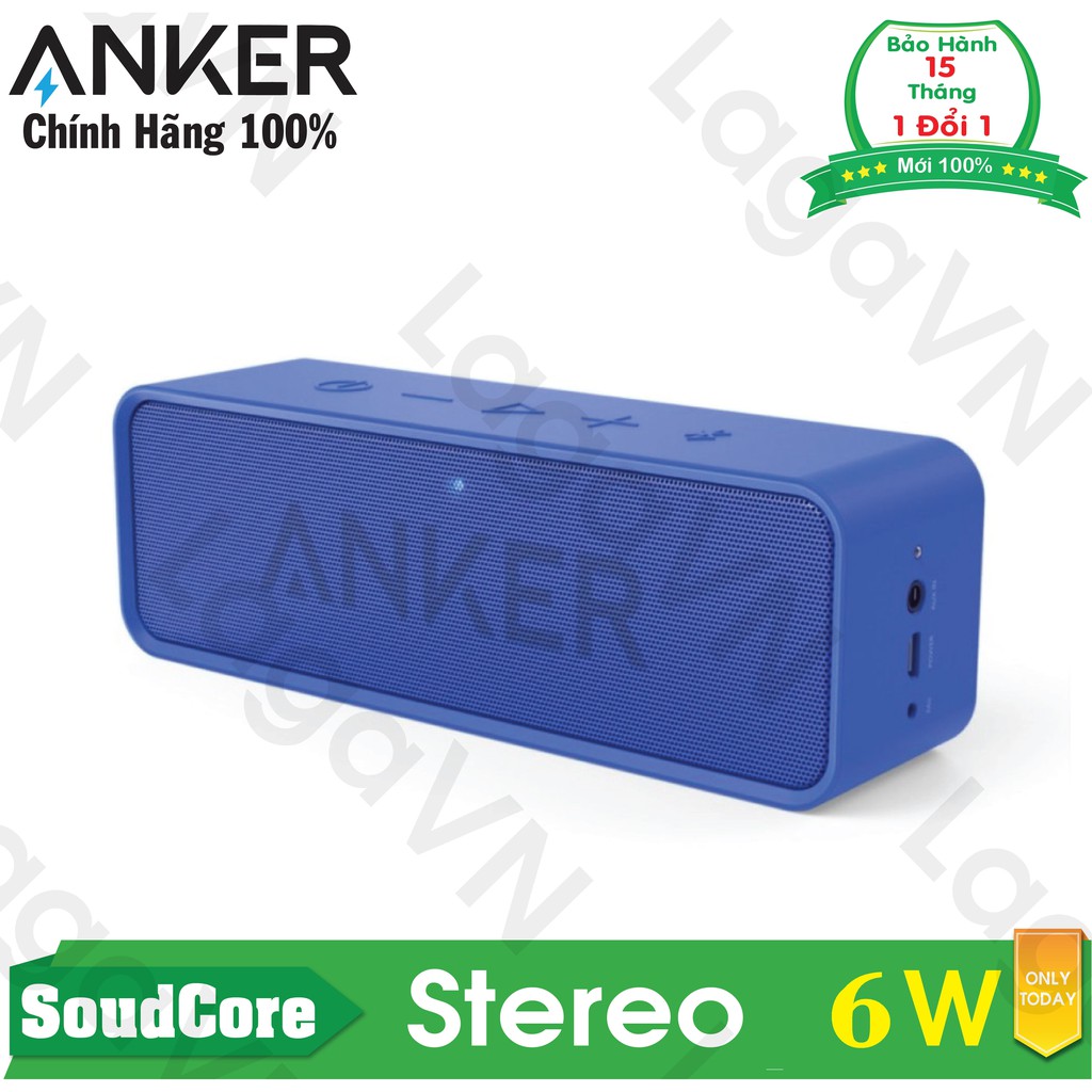 [Mã ELHACE giảm 4% đơn 300K] Loa di động cao cấp ANKER SoundCore Stereo Speaker (Xanh Dương)