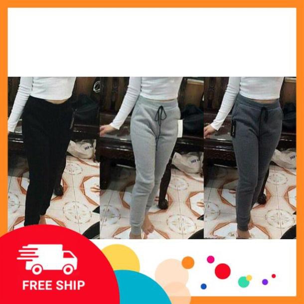 Quần jogger hè CHẤT NỈ BÔNG BO GẤU  - đông bigsize nam nữ / các kiểu quần dài nam nữ