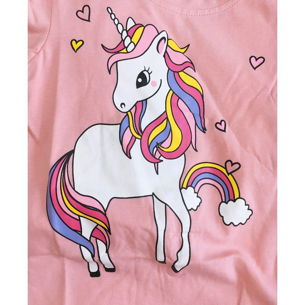 Bộ cotton bé gái in ngựa Pony rất đẹp kiểu áo buộc dây điệu đà size 2-9 tuổi