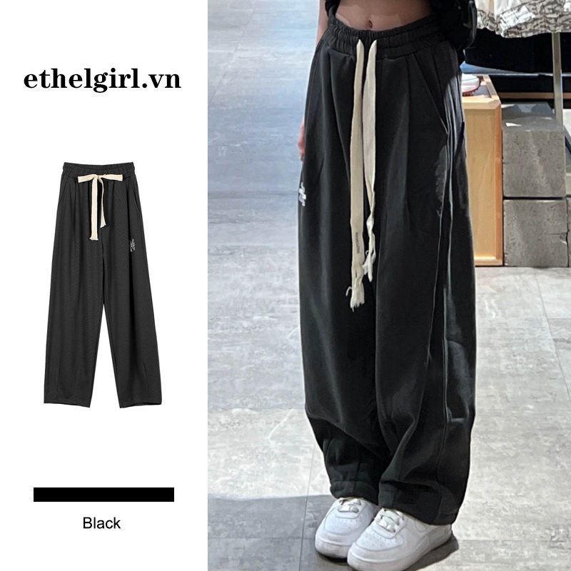 Quần ống rộng Lưng Cao Phong Cách Hàn Quốc Cổ Điển Thời Trang Cho Nữ