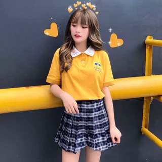 Áo cổ bẻ thêu