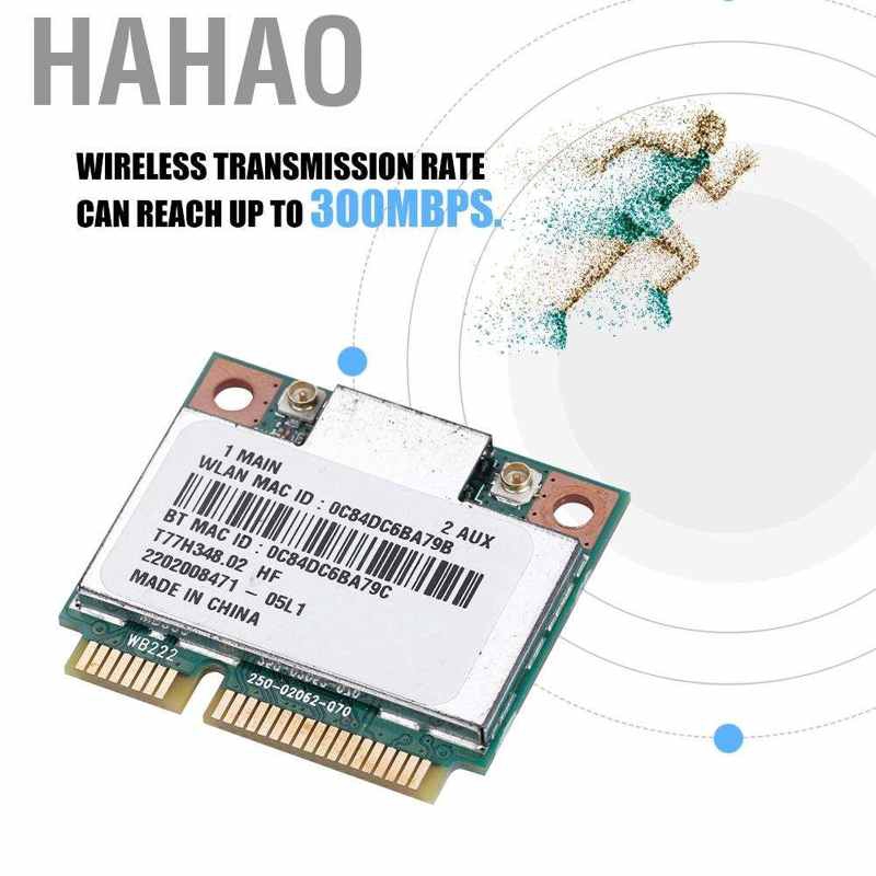 [Wholesale Price] Card Wifi Không Dây 300m 802.11b / G / N Mini Pci-E Bluetooth 4.0 + Cho Dell Asus tiện dụng