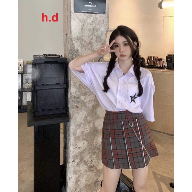 Áo sơ mi túi sao HD12