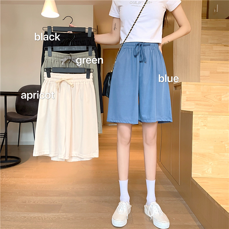 Quần Short Ống Rộng Lưng Cao Thời Trang Cho Nữ