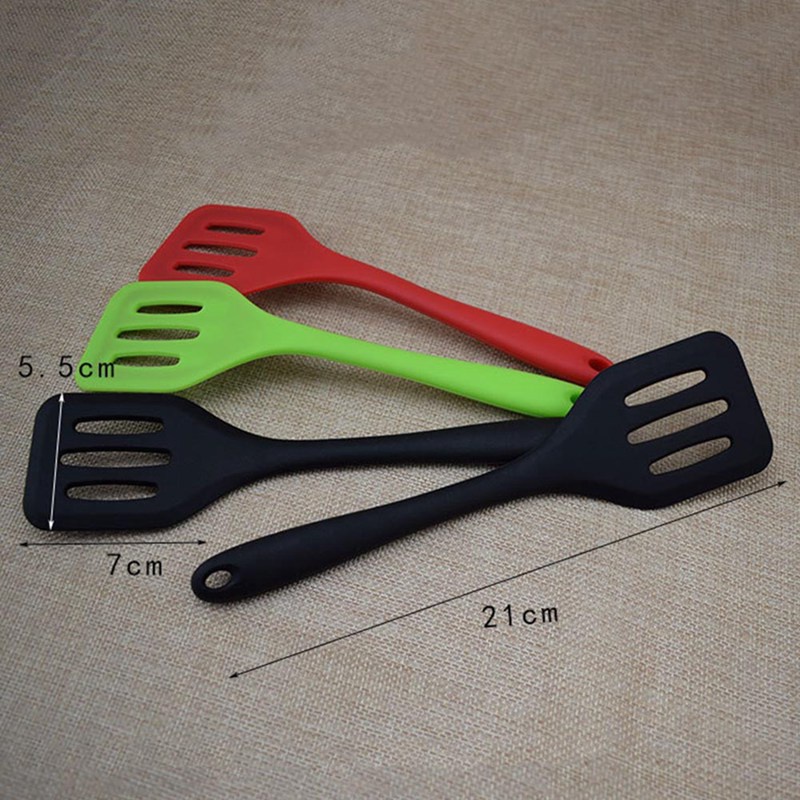 Xẻng nấu ăn bằng silicone chống dính có rãnh tay cầm nhỏ