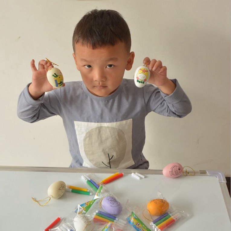 Đồ chơi vẽ tranh trên trứng tô màu tranh trứng sáng tạo dễ thương cho bé tập tô màu TRITUEVIET