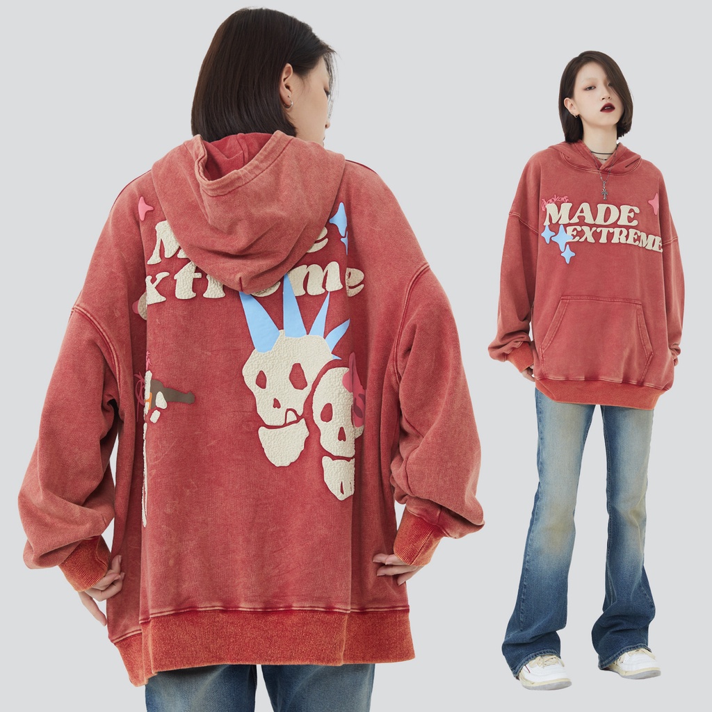 Áo hoodie Made Extreme Drinking Skeleton