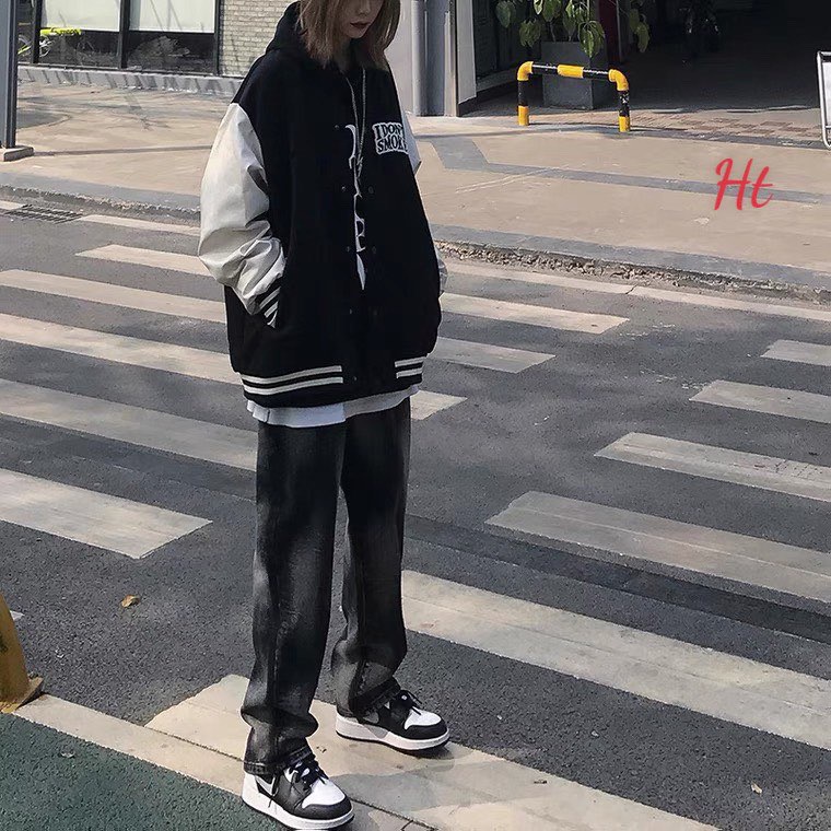 Áo Bomber nỉ phối tay I Dont Smoke HTH0921