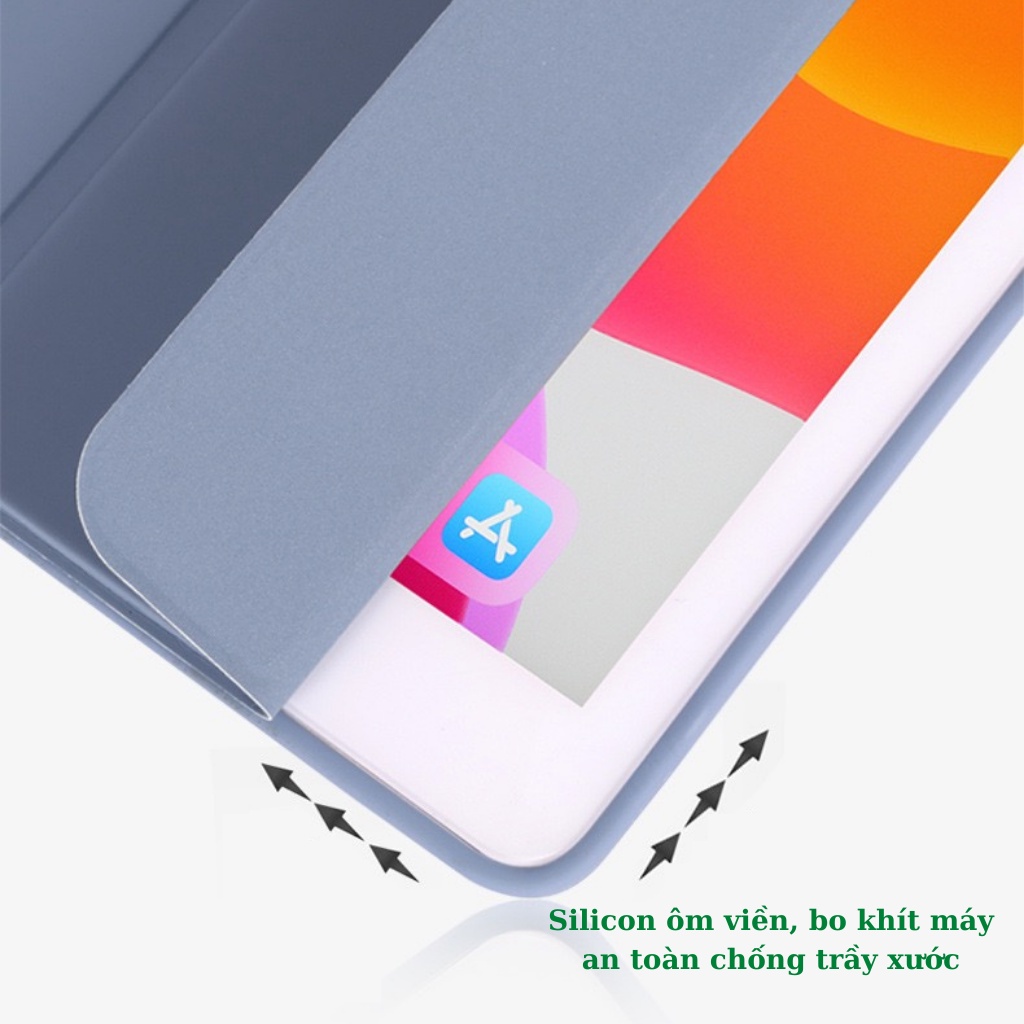 Ốp ipad Silicon 3 Mảnh Chất Đẹp ốp ipad Air 2/Air 1/Pro 10.5/Air 3/10.2 gen 7/8/Gen 5/6