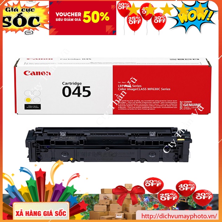 Mực in Laser màu Canon 045 dùng cho máy in Canon LBP 611cn/ 613cdw/ MF631cn/MF635cx/MF633cdw in màu 