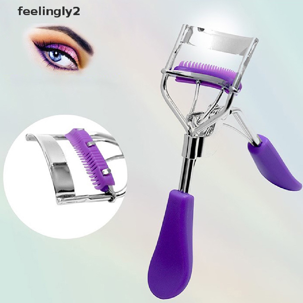 [Hàng mới về] Dụng cụ bấm cong mi tích hợp lược tích hợp