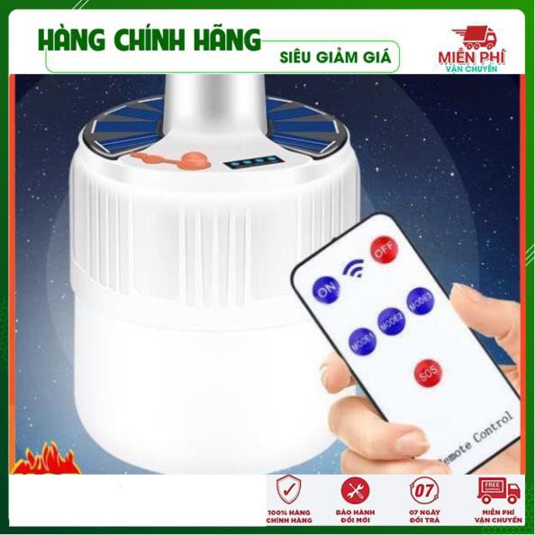 FREESHIP - LOẠI 1 Đèn led tích điện năng lượng mặt trời Điều Khiển Từ Xa, Công Suất 100W - Gia Dụng Thông Minh